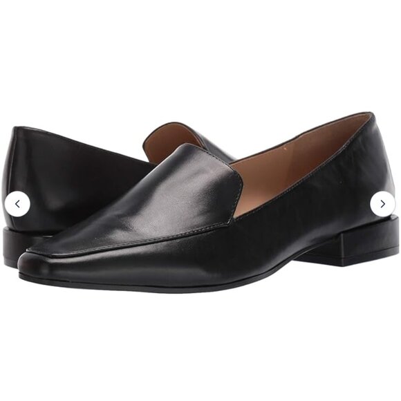 Square Toe Naturalizer "Clea" Black Leather Loafers/Flat - Picture 1 of 12